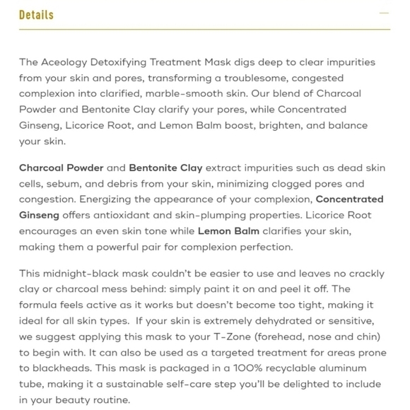 🆕️Aceology Detoxifying Treatment Mask | Detoxifies, Purifies, & Regenerates - Picture 5 of 13